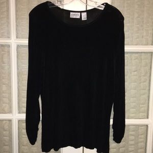 Chico’s black long sleeved top size 3